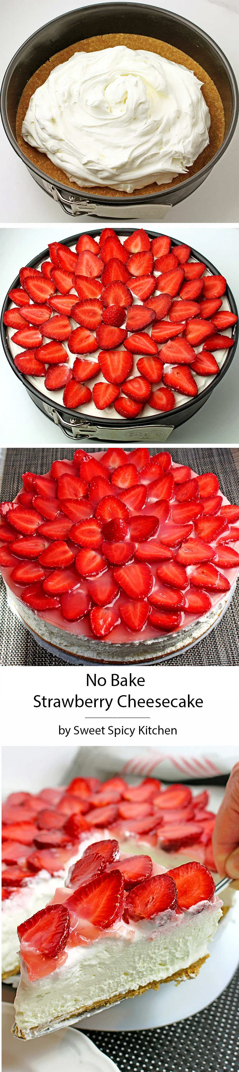 No Bake Strawberry Cheesecake