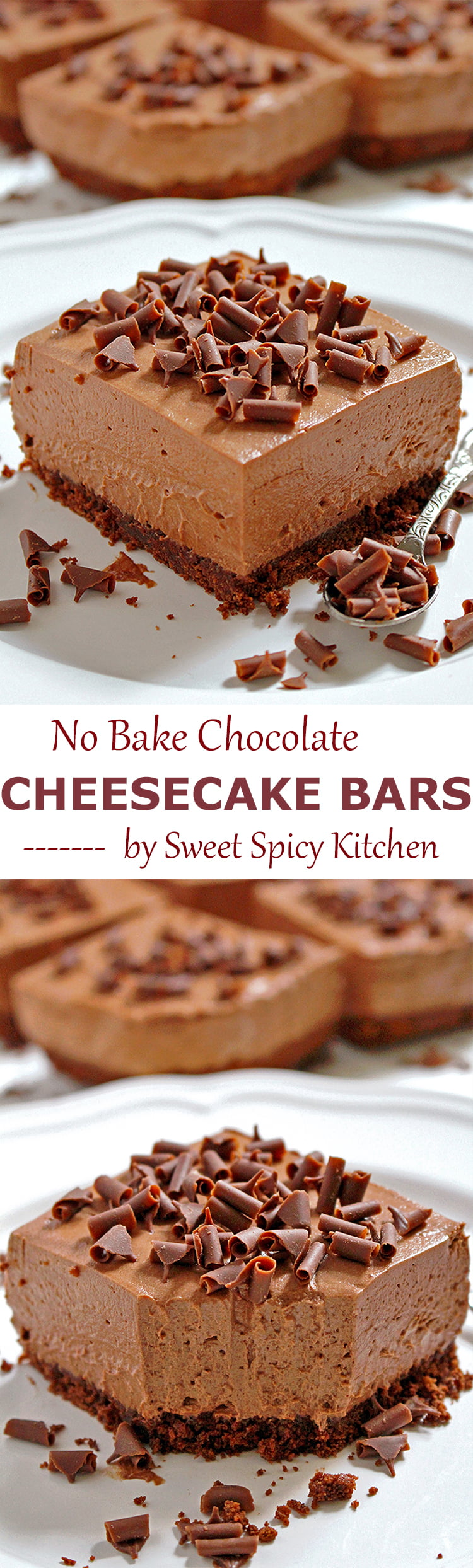 Untitled-10 No Bake Chocolate Cheesecake Bars