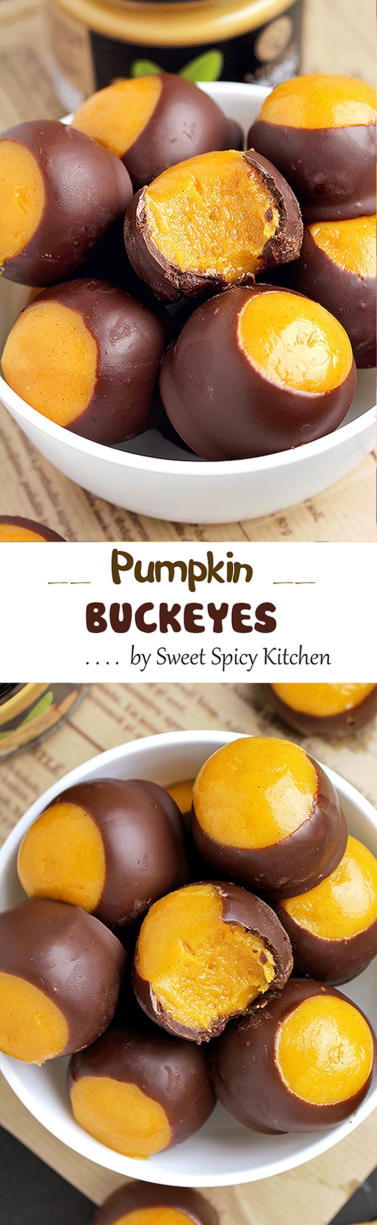 Pumpkin mania goes on, with this Pumpkin Sweet Spicy Buckeyes dessert recipe! You can smell fall in the air along with the smell of fall treats coming from kitchens.
