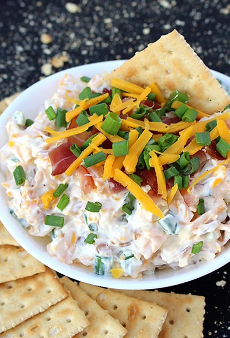 Cheddar Bacon Cream Cheese Dip - The Cheese Knees