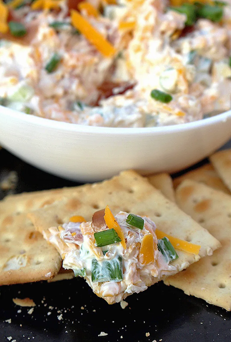 Cheddar Bacon Cream Cheese Dip - The Cheese Knees