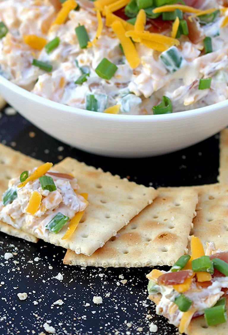 Cheddar Bacon Cream Cheese Dip - The Cheese Knees