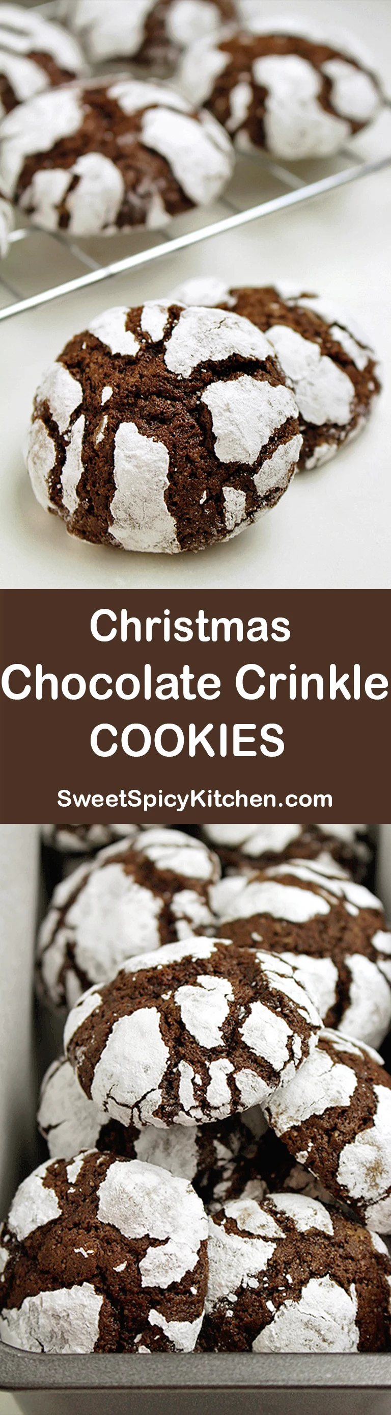 These are perfect Christmas cookies, soft inside and crunchy outside, with full taste of chocolate.. melting in your mouth.