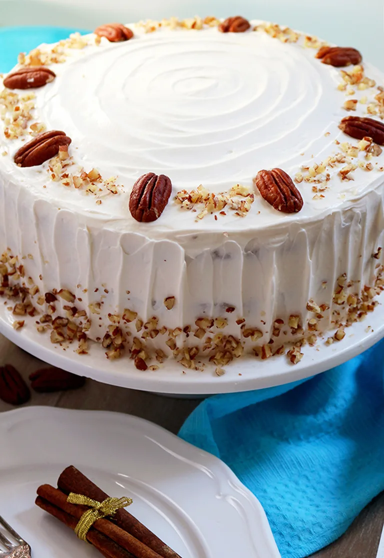 Special dessert for special occasions – Carrot Cake with Cream Cheese Frosting. This fantastic cake is perfect for Easter or some other festival.