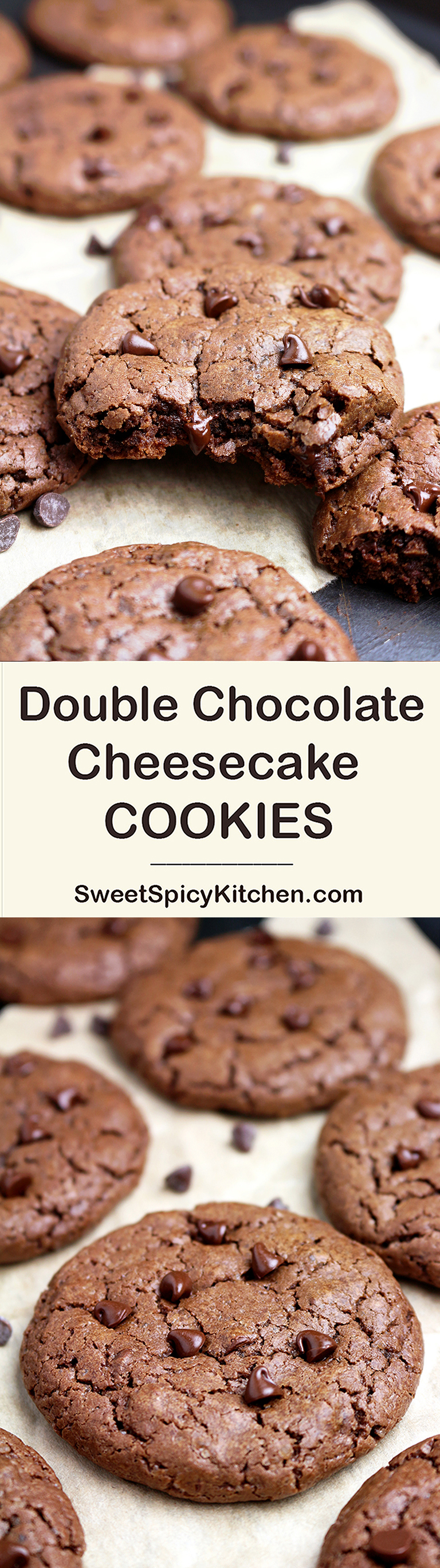 Double Chocolate Cheesecake Cookies
