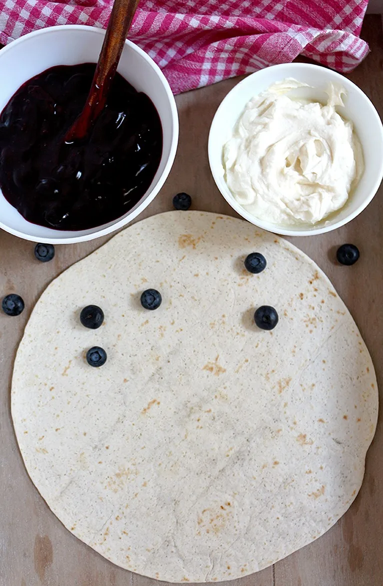 Blueberry Cheesecake Chimichangas