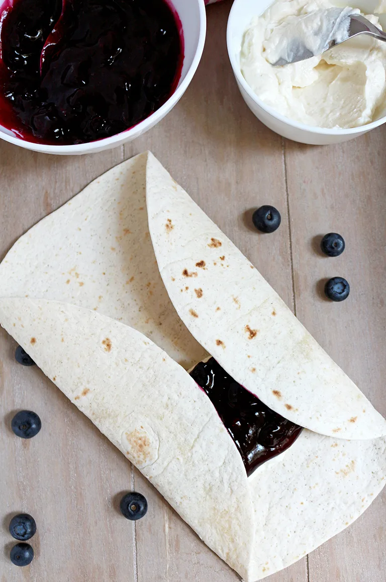 Blueberry Cheesecake Chimichangas