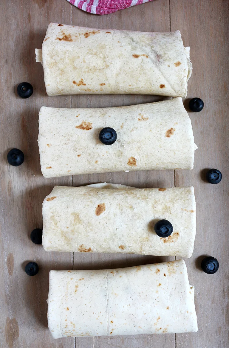 Blueberry Cheesecake Chimichangas