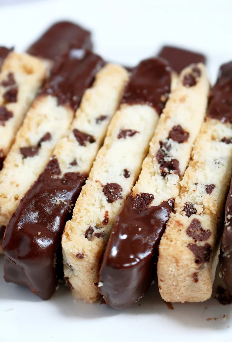 Chocolate Chip Shortbread Cookie Sticks