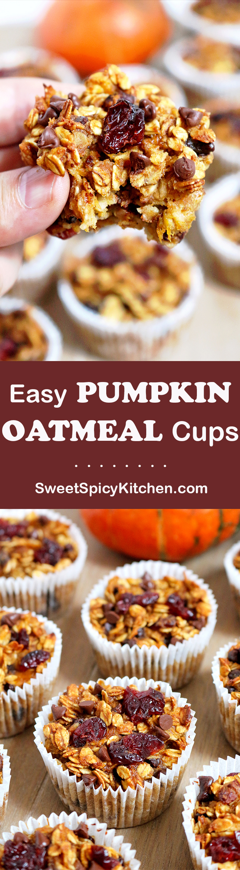 Easy Pumpkin Oatmeal Cups