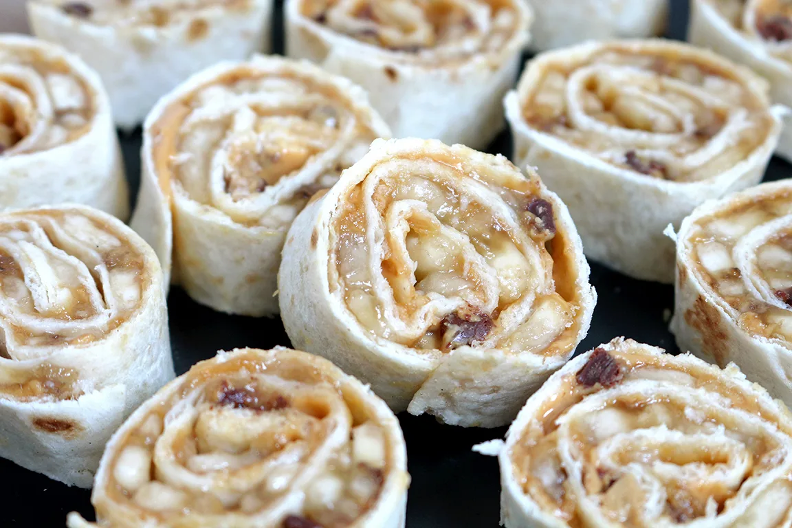 Chocolate Chip Peanut Butter Banana Roll Ups