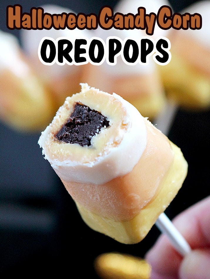 This is my recipe for Halloween. Only three ingredients are enough to make Halloween Candy Corn Oreo Pops. Super easy, no bake recipe. Are you ready for the Halloween party? October 31st is getting closer.