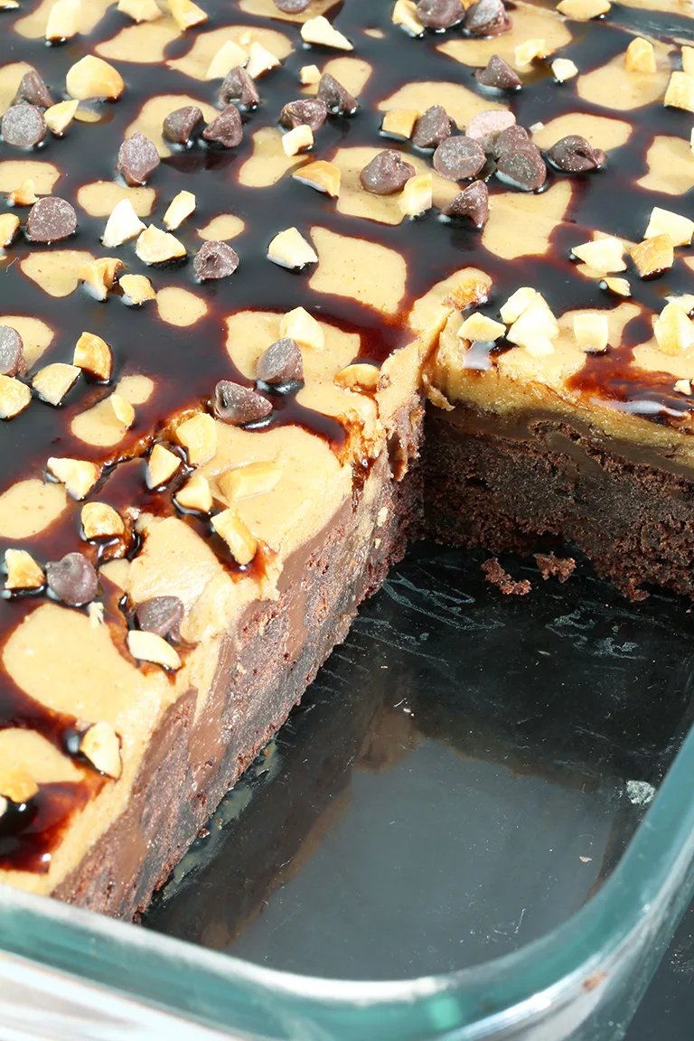 Here is the recipe for perfectly tasty Peanut Butter Chocolate Poke Cake. It takes a special place in my cookbook