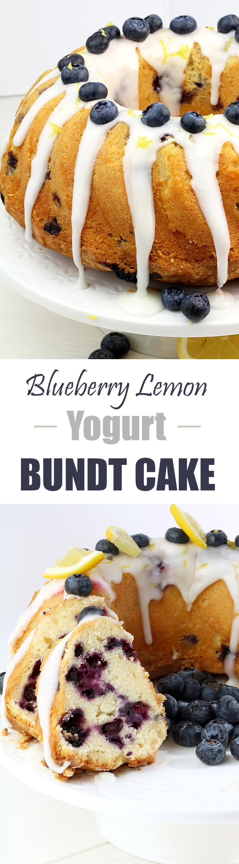 Blueberry Lemon Yogurt Bundt Cake 