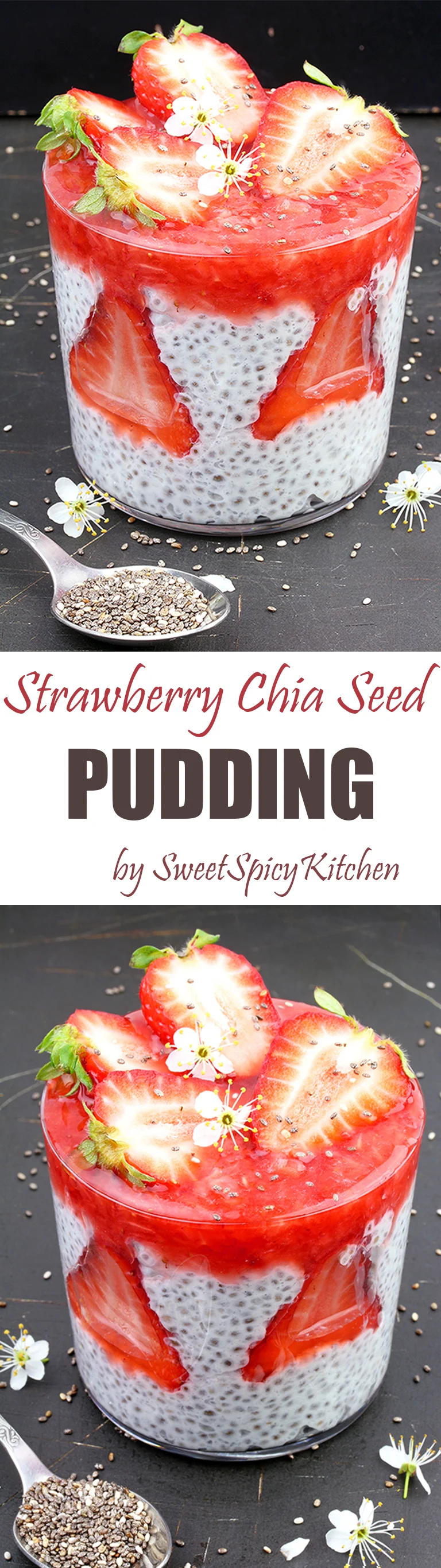 Strawberry Chia Seed Pudding is super quick and simple recipe for healthy and delicious meal.