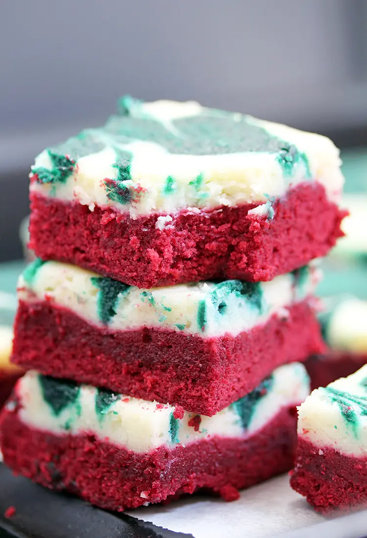 Christmas Cheesecake Swirl Brownies