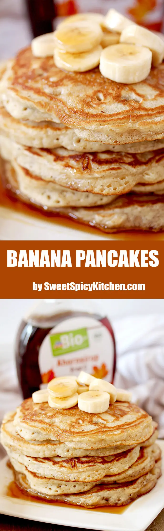 How to make perfect, homemade fluffy Banana Pancakes? It´s actually really quick and easy. For this recipe, you´ll need a couple of simple ingredients that can be found in every kitchen. Take some time to prepare a delicious breakfast and make your weekend complete.