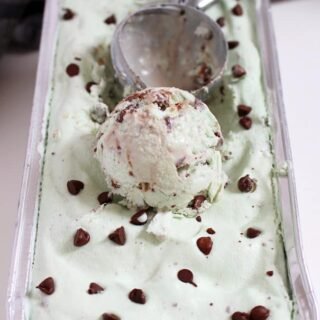 Easy summer dessert recipe – Homemade Mint Chocolate Chip Ice Cream… One of those moments when we are all children.. ♥