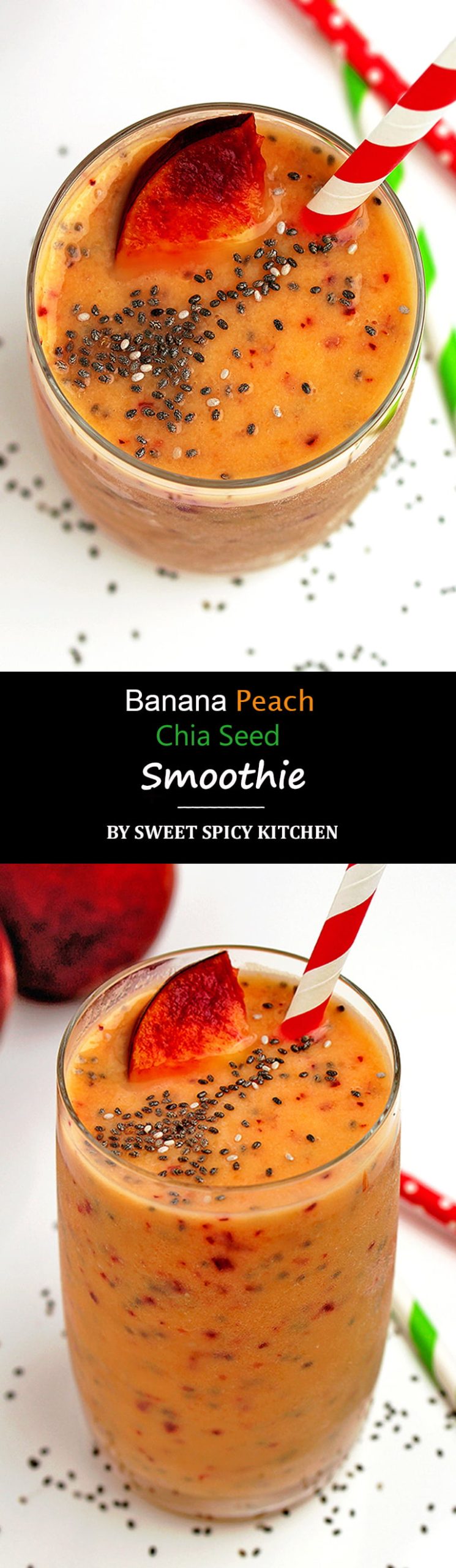 Banana Peach Chia Seeds Smoothie Banana Peach Chia Seeds Smoothie