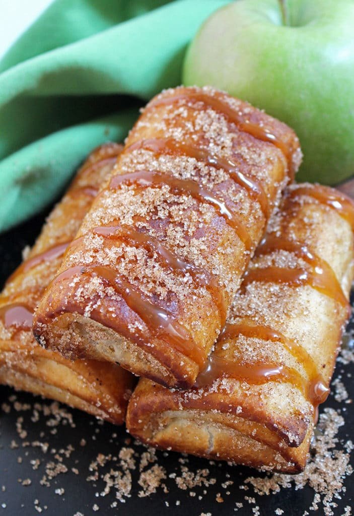 Fall is a time of the year when we enjoy beautiful dishes … Delicious Caramel Apple Chimichangas dessert is one of them. - The Best Fall Desserts