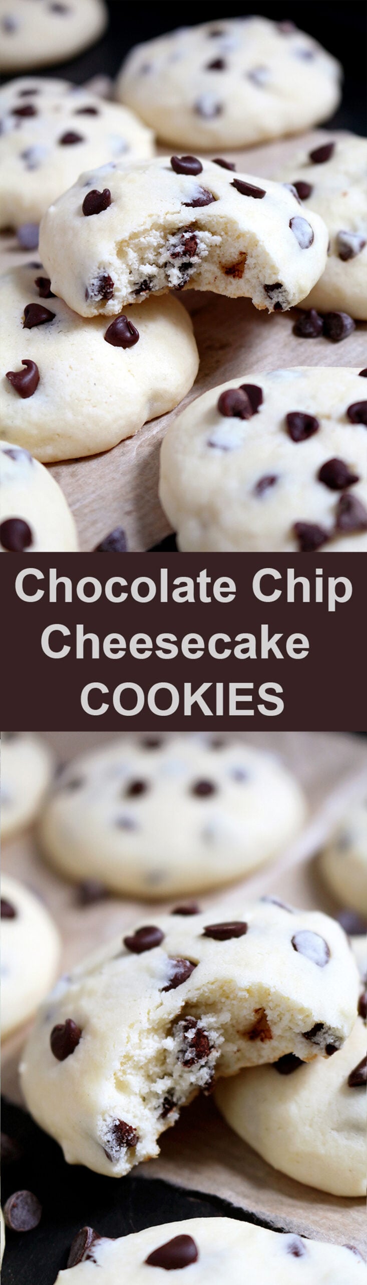 Chocolate Chip Cheesecake Cookies are simple, light and delicious, my favorite cookie recipe ♥