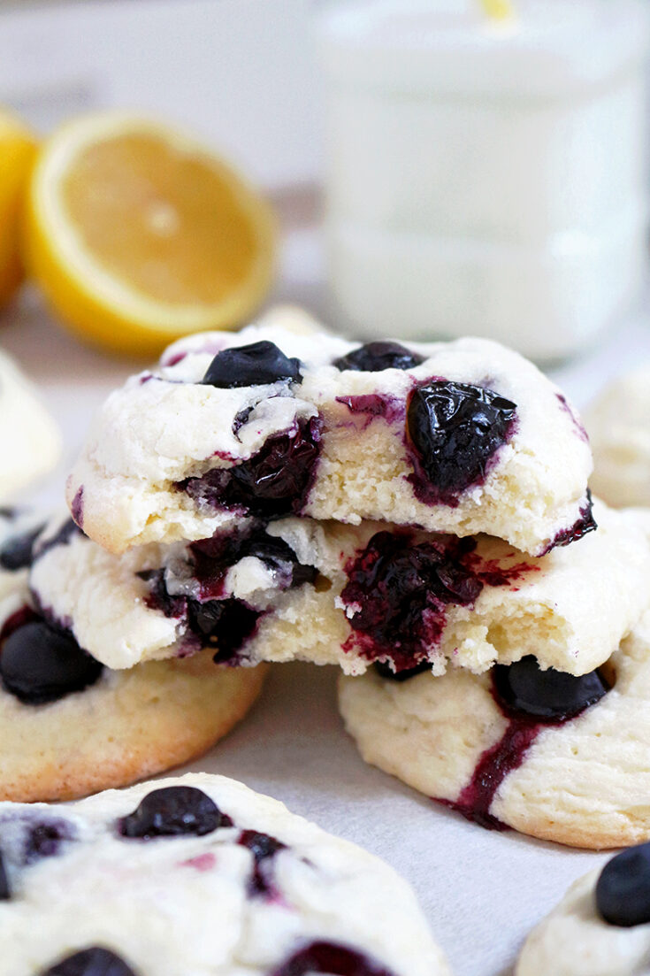 Blueberry Lemon Cheesecake Cookies | Sweet Spicy Kitchen