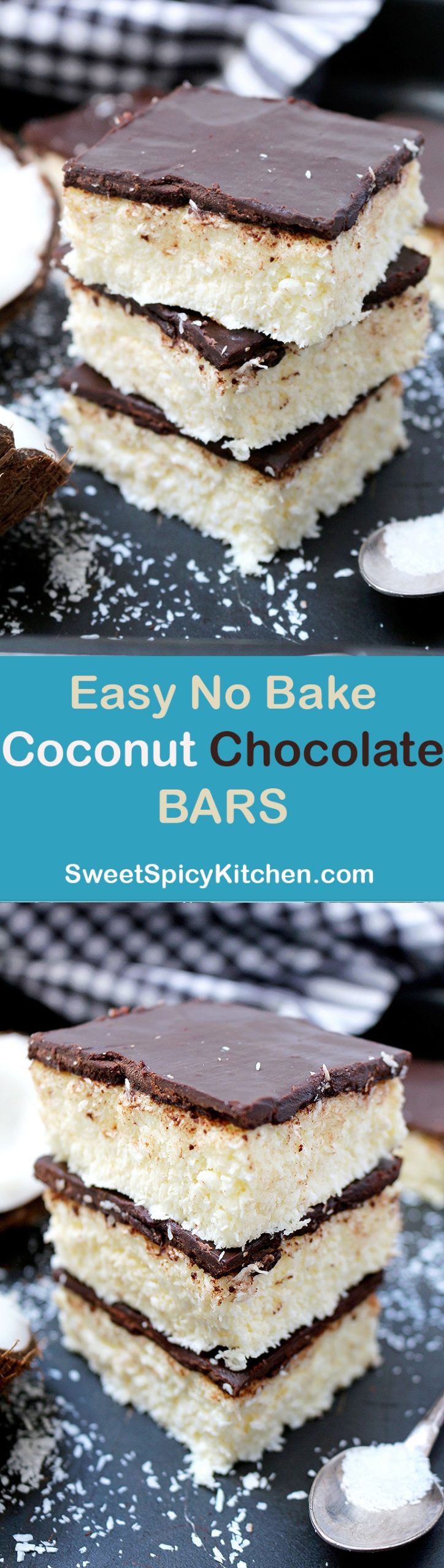 Easy No Bake Coconut Chocolate Bars