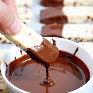 Chocolate Chip Shortbread Cookie Sticks