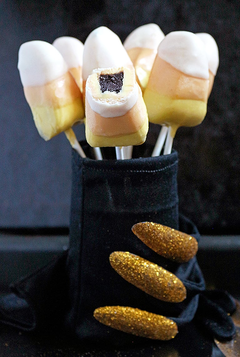 Halloween Candy Corn Oreo Pops