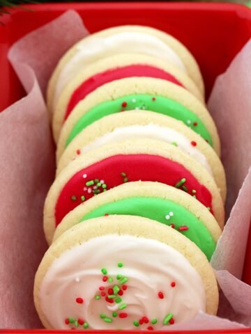 Christmas Sugar Cookies with Cream Cheese Frosting