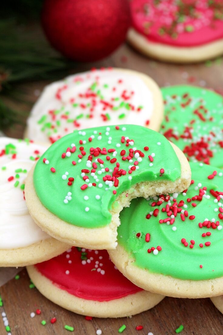 Christmas Sugar Cookies With Cream Cheese Frosting | Sweet Spicy Kitchen