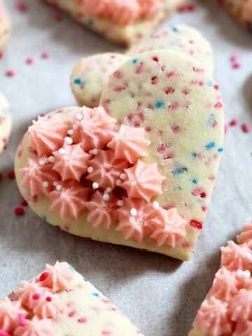 Valentine’s Sugar Cookies with Vanilla Buttercream Frosting