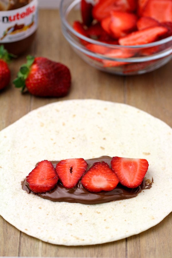 Strawberry and Nutella – I like this combination, especially when they are wrapped in tortilla, fried and covered with sugar and cinnamon.