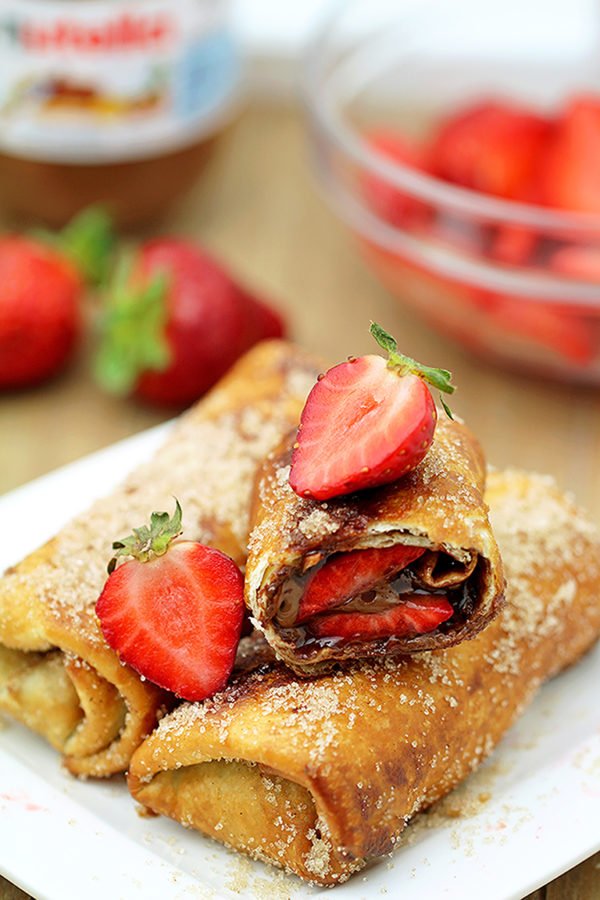 Chocolate Strawberry Chimichangas