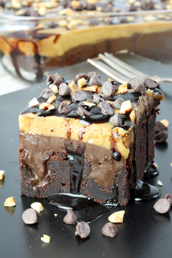Here is the recipe for perfectly tasty Peanut Butter Chocolate Poke Cake. It takes a special place in my cookbook