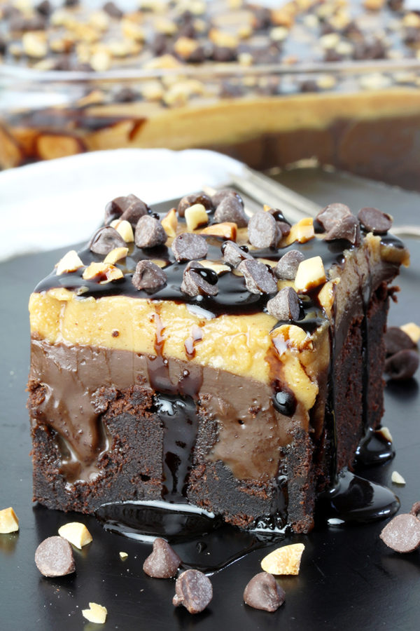Here is the recipe for perfectly tasty Peanut Butter Chocolate Poke Cake. It takes a special place in my cookbook