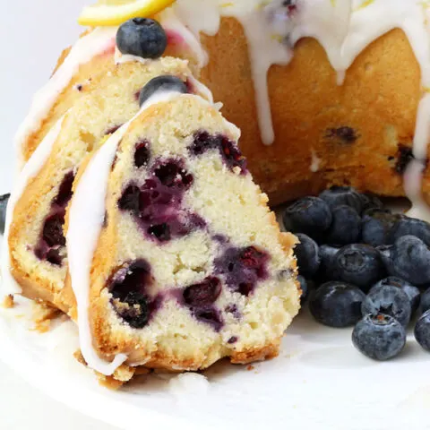 Blueberry Lemon Yogurt Bundt Cake | Sweet Spicy Kitchen