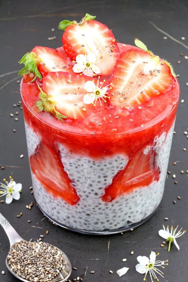 trawberry Chia Seed Pudding is super quick and simple recipe for healthy and delicious meal. Chia pudding is a great choice for all those who try to have a healthy diet ♥