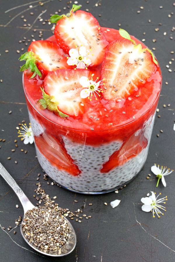 Strawberry Chia Seed Pudding is super quick and simple recipe for healthy and delicious meal.