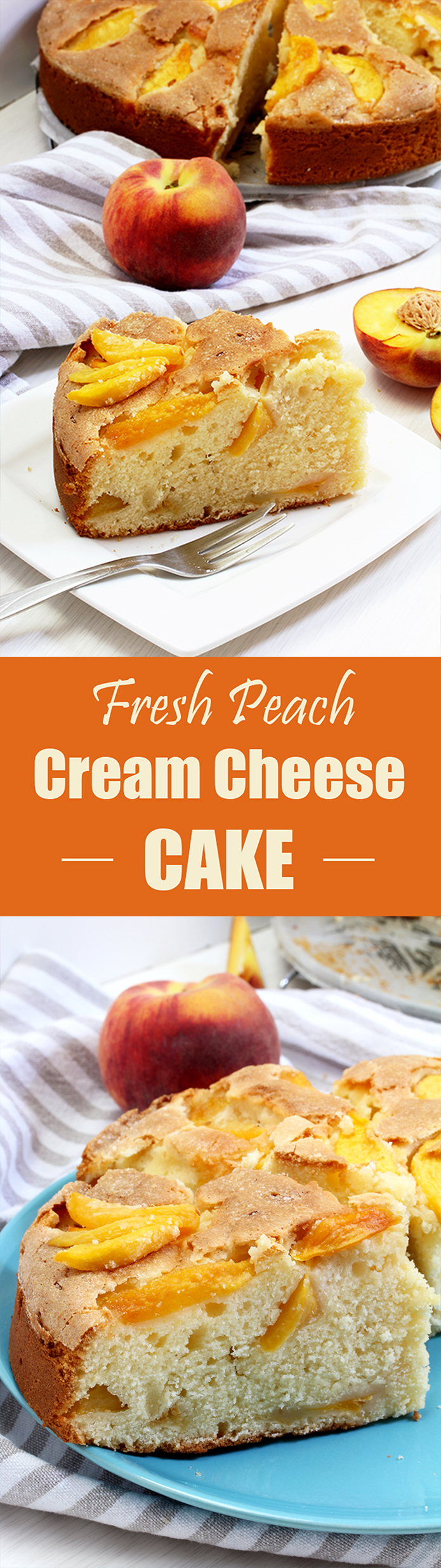 Fresh Peach Cream Cheese Cake