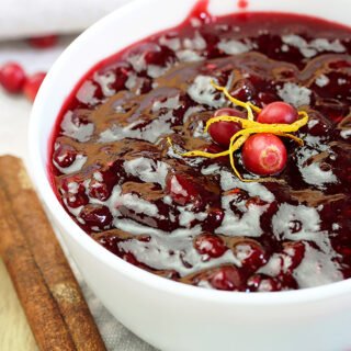 Here is the recipe for my special Cranberry Orange Sauce. This homemade sauce is so quick and easy to make. You‘ll love it with a piece of turkey for Thanksgiving.