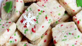 Holiday Funfetti Shortbread Bites