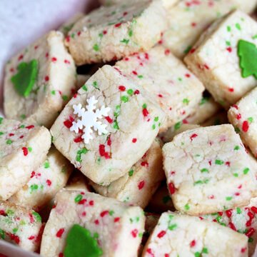 Holiday Funfetti Shortbread Bites