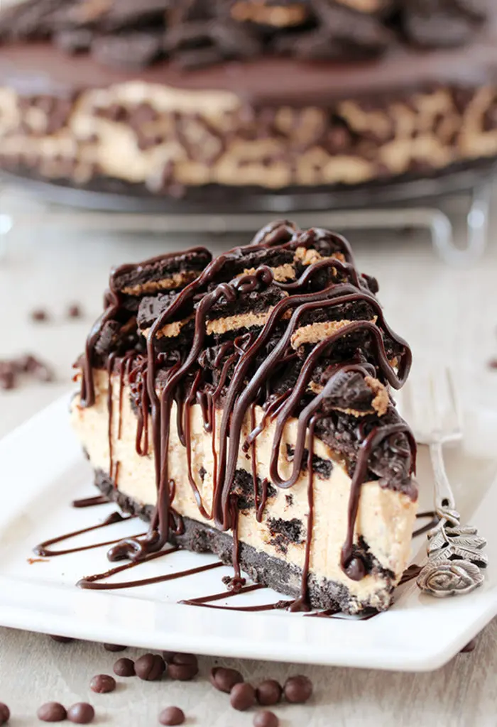 No Bake Peanut Butter Oreo Cheesecake | Sweet Spicy Kitchen