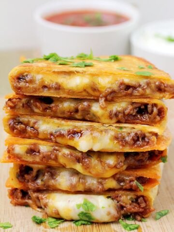 Easy Cheesy Ground Beef Quesadillas