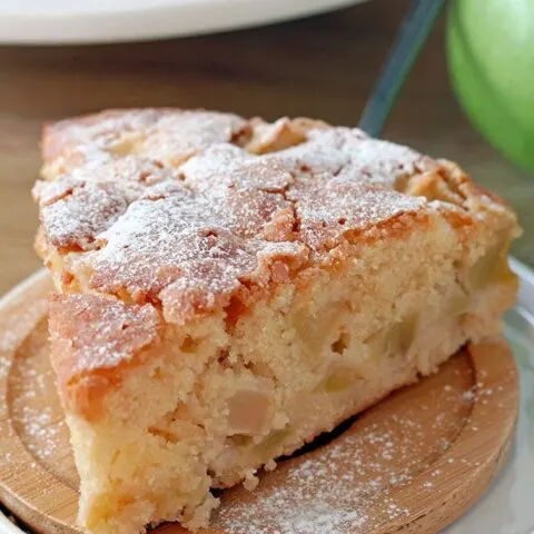 French Apple Cake – this soft and moist cake with rum and pieces of juicy apples and sugar topping is perfect for those who like simple, but delicious recipes.