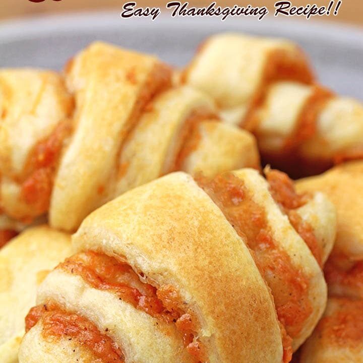 Mini Pumpkin Cheesecake Crescent Rolls – are crescent rolls filled with pumpkin, cream cheese, sugar and spices. It will only take 20 minutes to prepare this delicious fall pastry, that can be a perfect breakfast, fall snack or a holiday treat for Thanksgiving Day.