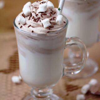 Whipped Hot Chocolate – hot or cold milk on the bottom of a cup, chocolate whipped cream on the top create an amazing flavor, when they are mixed together. This rich cup of hot chocolate also looks amazing. It is very quick and easy to prepare – only 3 minutes and 4 ingredients are necessary for you to make this perfectly creamy hot chocolate.