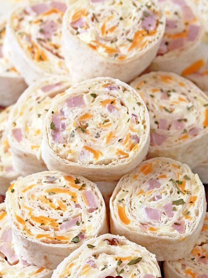 Ham and Cheese Tortilla Roll Ups