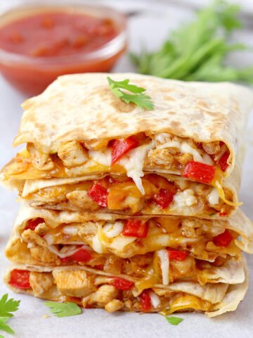 Easy Cheesy Chicken Quesadillas